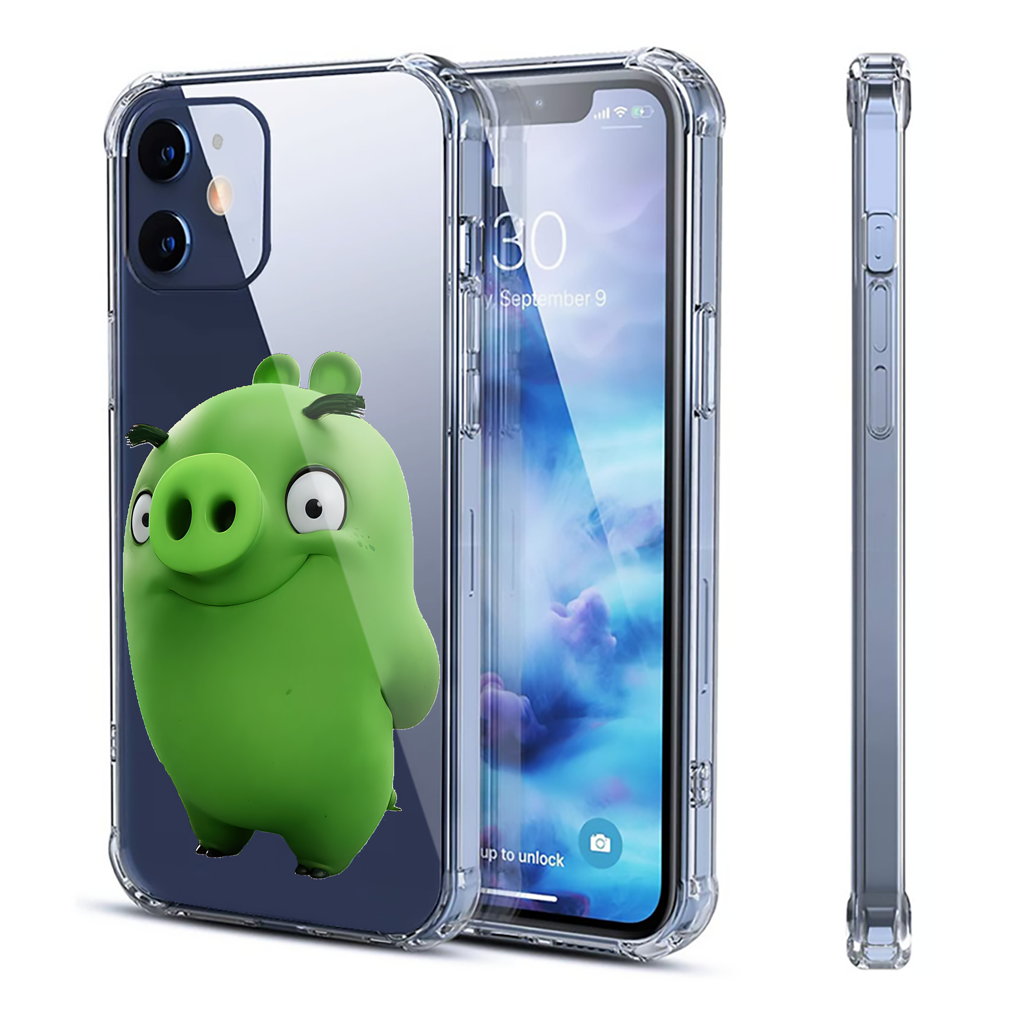 （画像用） Angry Birds アングリーバード 【iPhone 12シリーズ対応】透明スマホケース（クリアソフトケース）